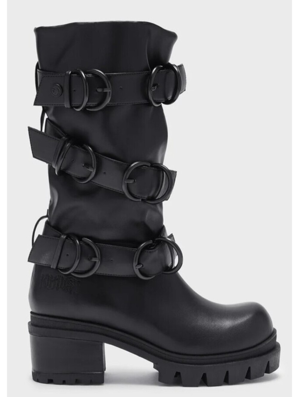 Killstar Bleak Night Slouchy Buckle Boots Goth Alternative Women's Sz US 9 NEW